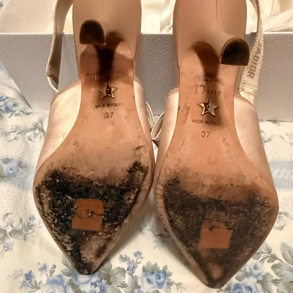 Dior Women's Blush Slingback Heels - Picture 3 of 5